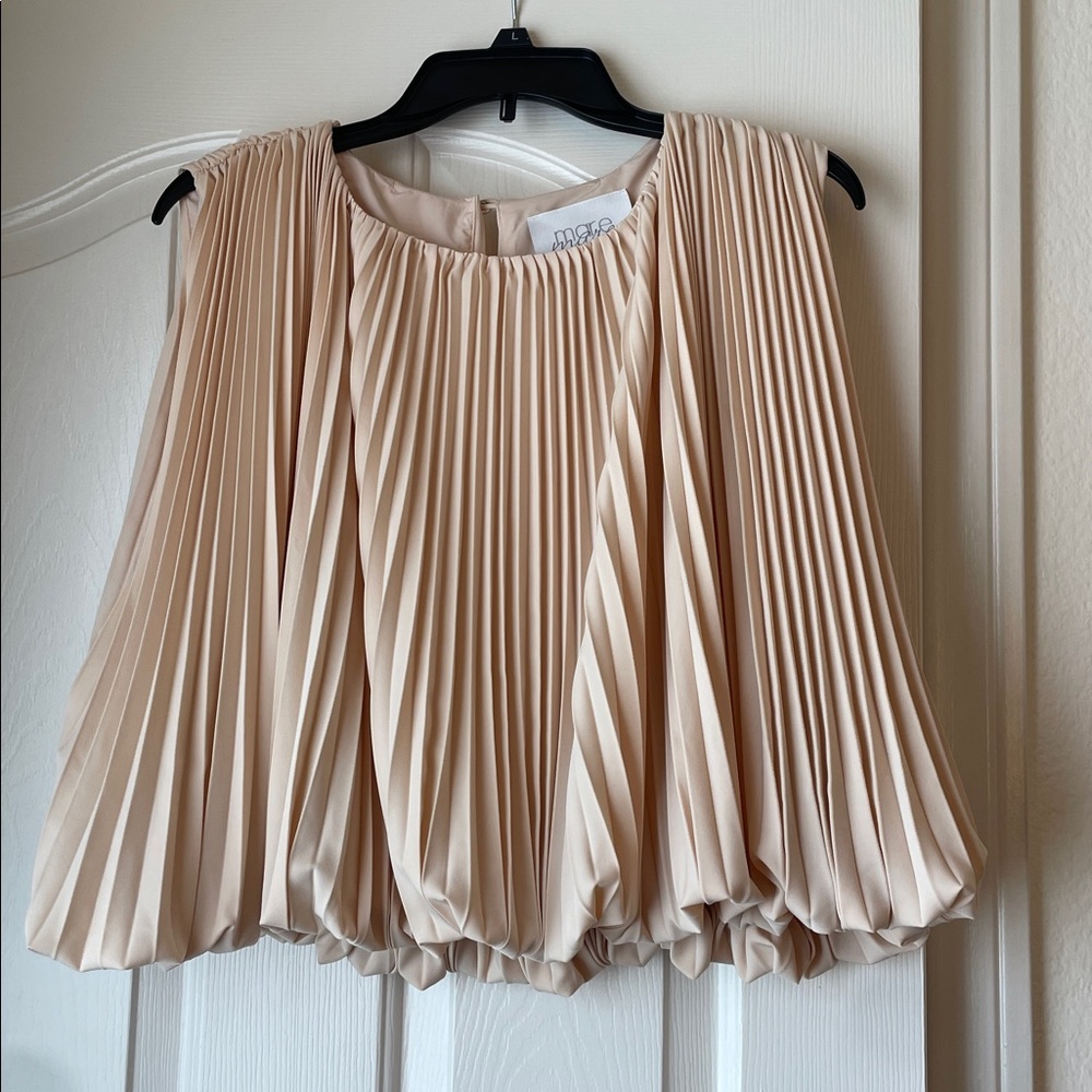 Anthropologie Pleated Bubble Hem Blouse